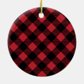 Red Buffalo Pset Puppy Dog Foto Keramisch Ornament (Achterkant)