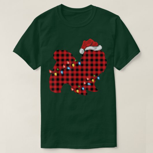 Red Buffalo Pset Santa Hat Shih Tzu Dog Kerstmis T-shirt (Design voorkant)