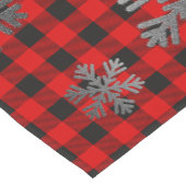 Red Buffalo Pset Silver Glitter Snowflakes Korte Tafelloper (Hoek)
