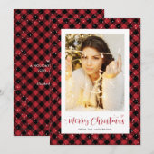 Red Buffalo Pset Snow-kerstkaarten Feestdagenkaart (Voorkant / Achterkant)