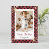 Red Buffalo Pset Sparkly met kerstkaarten Feestdagenkaart (Staand voorkant)