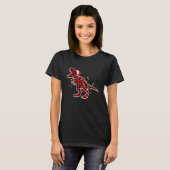 Red Buffalo Pset T Rex Dinosaur kerstpyjama T-shirt (Voorkant volledig)