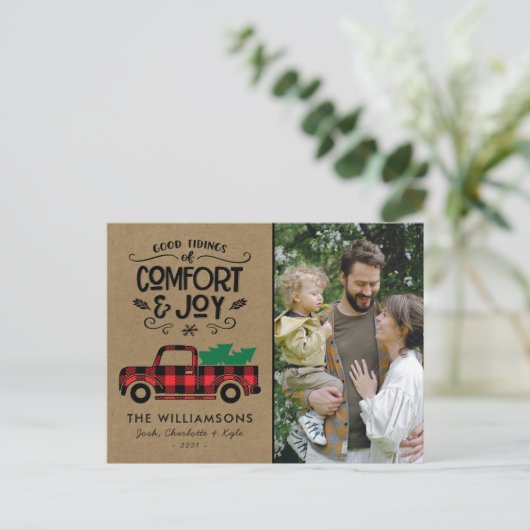 Red Buffalo Pset Truck Briefkaart (Staand voorkant)