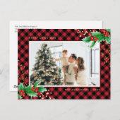 Red Buffalo Pset Waterverf Holly Feestdagenkaart (Voorkant / Achterkant)