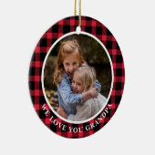 Red Buffalo Pset We houden van je foto Keramisch Ornament (Rechts)