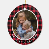 Red Buffalo Pset We houden van je foto Keramisch Ornament (Links)