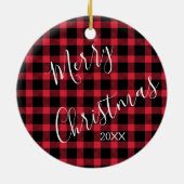 Red Buffalo Pset We houden van je foto Keramisch Ornament (Achterkant)