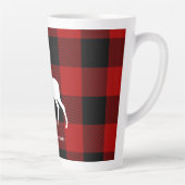 Red Buffalo Pset & White Deer | Persoonsnaam Latte Mok (Rechts)