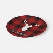 Red Buffalo Pset & White Deer | Persoonsnaam Papieren Bordje (Gekanteld)