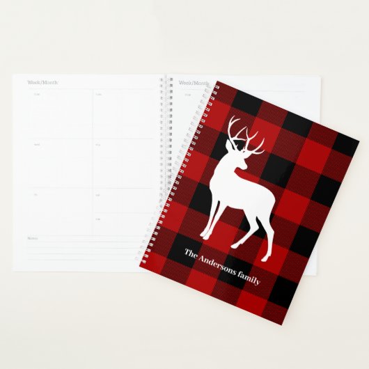 Red Buffalo Pset & White Deer | Persoonsnaam Planner (Display)