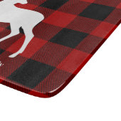 Red Buffalo Pset & White Deer | Persoonsnaam Snijplank (Hoek)