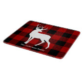 Red Buffalo Pset & White Deer | Persoonsnaam Snijplank (Hoek)