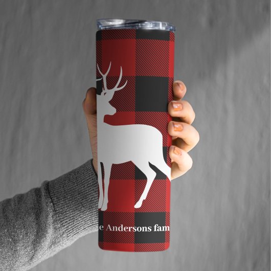 Red Buffalo Pset & White Deer | Persoonsnaam Thermosbeker