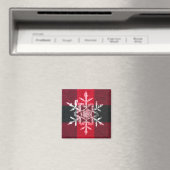 Red Buffalo Pset Winter Holiday Snowflake Magnet (Insitu (Vaatwasser))