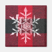 Red Buffalo Pset Winter Holiday Snowflake Magnet (Voorkant)