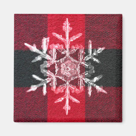 Red Buffalo Pset Winter Holiday Snowflake Magnet