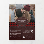 Red Buffalo Pset Year in Review kerstfoto Drieluik Wenskaart (Cover)