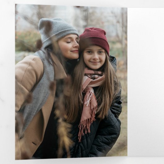 Red Buffalo Pset Year in Review kerstfoto Drieluik Wenskaart (Binnenzijde eerst)