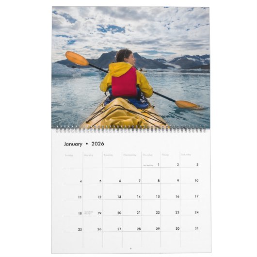 Red Buffalo speelde moderne scriptnaam foto Kalender (Jan 2026)