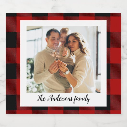 Red Buffalo spelden en persoonlijke naam en foto Bier Etiket (Enkel label)