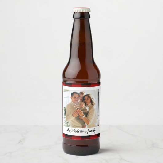 Red Buffalo spelden en persoonlijke naam en foto Bier Etiket (Voorkant)