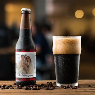 Red Buffalo spelden en persoonlijke naam en foto Bier Etiket