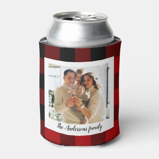 Red Buffalo spelden en persoonlijke naam en foto Blikjeskoeler (Blikje Voorkant)