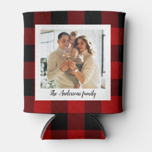 Red Buffalo spelden en persoonlijke naam en foto Blikjeskoeler (Voorkant)