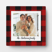 Red Buffalo spelden en persoonlijke naam en foto Fotoplaat (Voorkant)