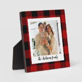 Red Buffalo spelden en persoonlijke naam en foto Fotoplaat (Voorkant)