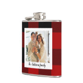 Red Buffalo spelden en persoonlijke naam en foto Heupfles (Links)