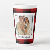 Red Buffalo spelden en persoonlijke naam en foto Latte Mok (Voorkant)