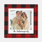 Red Buffalo spelden en persoonlijke naam en foto Magneet (Voorkant)