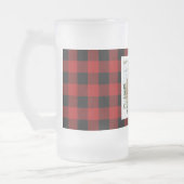 Red Buffalo spelden en persoonlijke naam en foto Matglas Bierpul (Links)