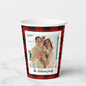 Red Buffalo spelden en persoonlijke naam en foto Papieren Bekers (Achterkant)