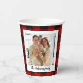 Red Buffalo spelden en persoonlijke naam en foto Papieren Bekers (Voorkant)