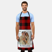 Red Buffalo spelden en persoonlijke naam en foto Schort (Gedragen)