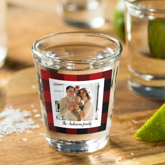 Red Buffalo spelden en persoonlijke naam en foto Shot Glas