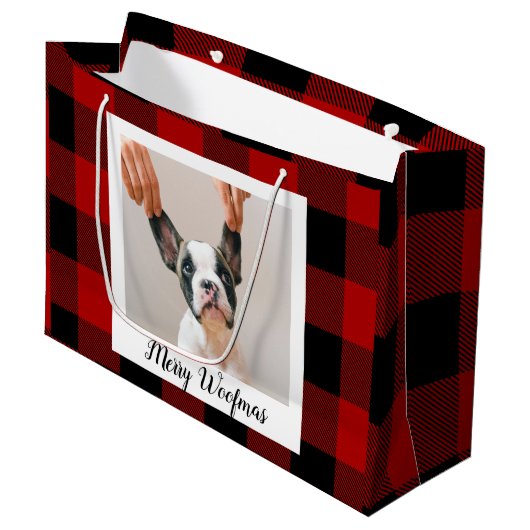 Red Buffalo-speldengoed met wiegfoto Groot Cadeauzakje (Voorkant Gekanteld)