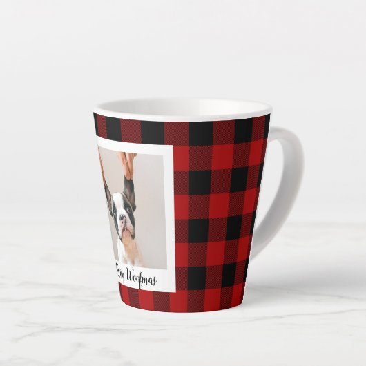 Red Buffalo-speldengoed met wiegfoto Latte Mok (Rechterhoek)