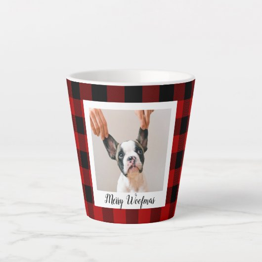 Red Buffalo-speldengoed met wiegfoto Latte Mok (Voorkant)