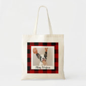 Red Buffalo-speldengoed met wiegfoto Tote Bag (Voorkant)