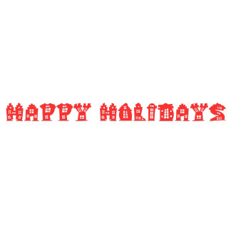 Red Building Font Business Holiday Kaart