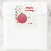 Red Bulb Christmas Gift Label (Tas)