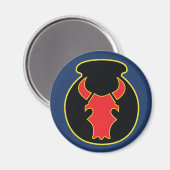 Red Bull CSIB-look embleem, w / Army blauwe magnee Magneet (Voorkant / Achterkant)