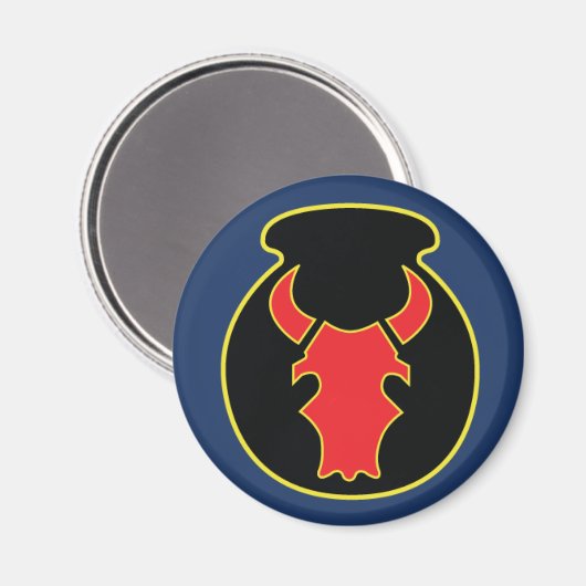 Red Bull CSIB-look embleem, w / Army blauwe magnee Magneet (Voorkant / Achterkant)