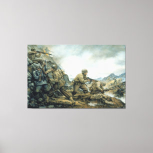 Red Bull in Winter Line door Donna Neary Print