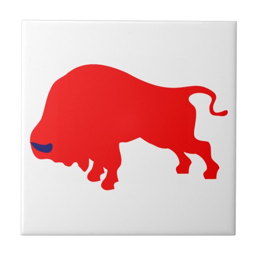 Red Bull Small (4,25 x 4,25 inch) keramische foto- Tegeltje (Voorkant)