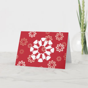 Red Bull snowflake-design wenskaart Feestdagen Kaart