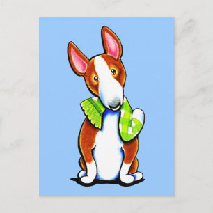 Red Bull Terrier Lets Play Briefkaart